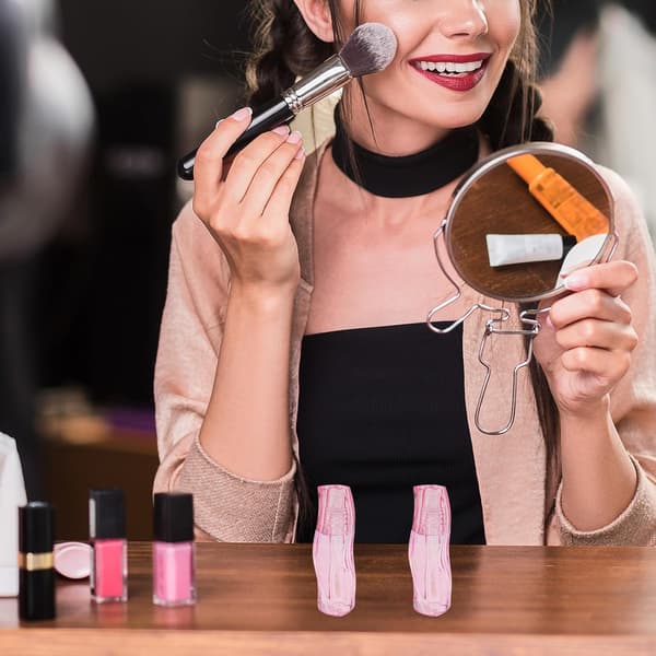 2 stk. ml Twist Lip Gloss Tomt Rør Petg Rosa Påfyllbar Beholder