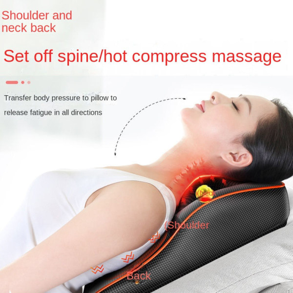 Back Massager Nack Massager med värme, 3D knådande massagekudde för smärtlindring, massageapparater för nacke och rygg, axel