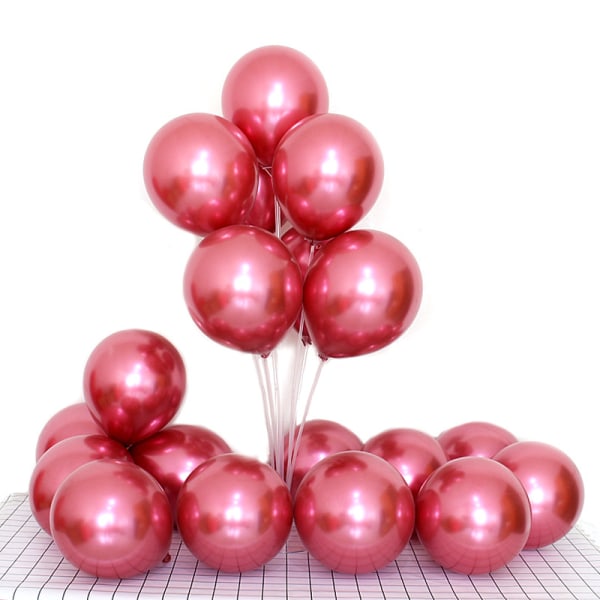 Pakke med 50 STK utmerket kvalitet #10 - Dekorasjon for fester, bursdagsballong, fester, dekorasjon, ornamenter (RØD)