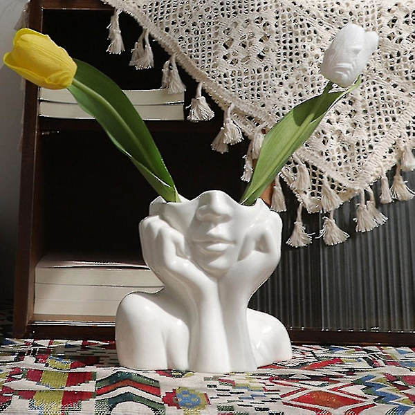 Keramisk Vas Vardagsrumsdekoration Modern Kropp Blomma Vas Hantverk Konst Prydnadsföremål Heminredning Accessoar