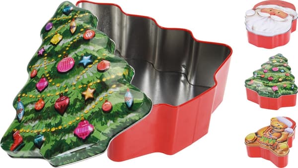 Juleblikdåse Julemand Rød Red Tomte