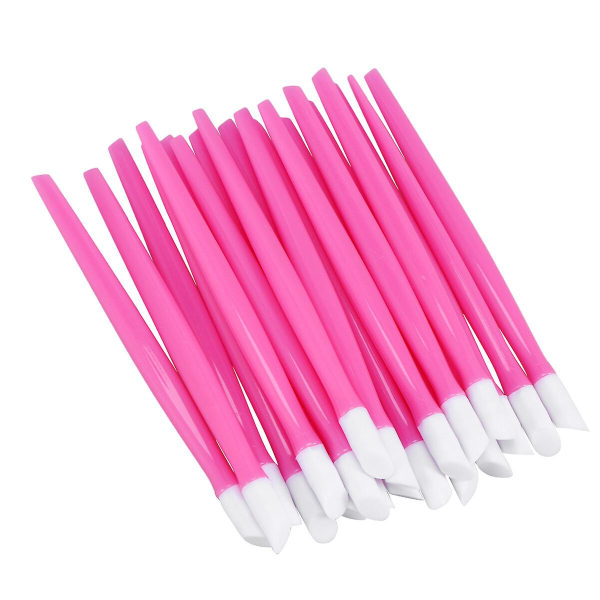 20 st Sticker Scraper Tool Nail Art Polishers Nail Stick Nail Cuticle Pusher Cuticle Nipper Plast Nail Pusher Pink Pink