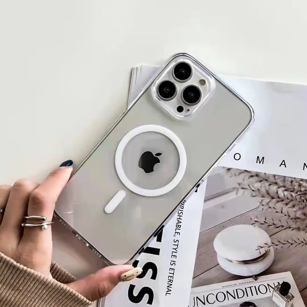 iPhone 16 Pro Max Magnetiskt Mobilskal Magsafe Kompatibelt Transparent