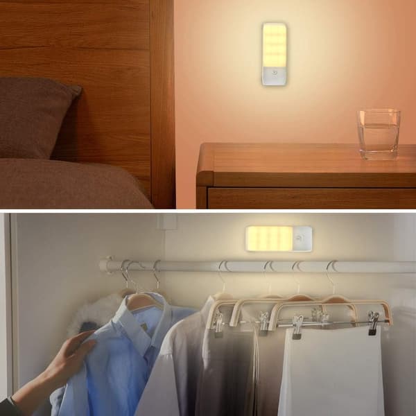 Motion Sensor Night Light, Wardrobe Lamp with USB Rechargeable Battery