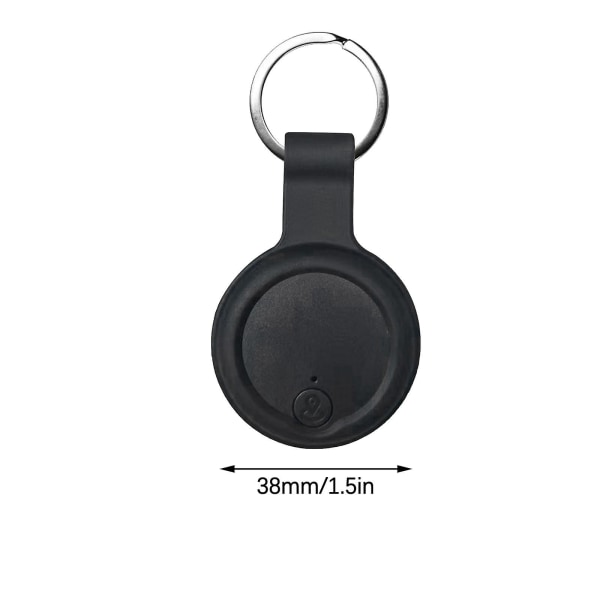 Bluetooth 5.0 To-vejs Alarm Intelligent Placering Mobiltelefon Nøgle Tabt Forebyggelse Enhed Sort