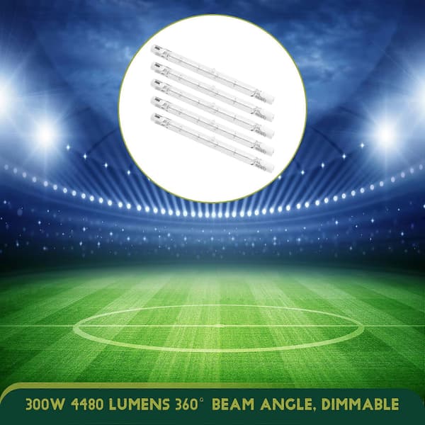5-pack R7S 118mm 300W 230V, R7S Halogen Linear Bulb, Dimmable Halogen Lamp for Construction Sites