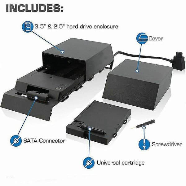 8TB Ekstern Harddisk Boks Til PS4 Intern Hukommelse Ekstra Lagerplads Databank FT