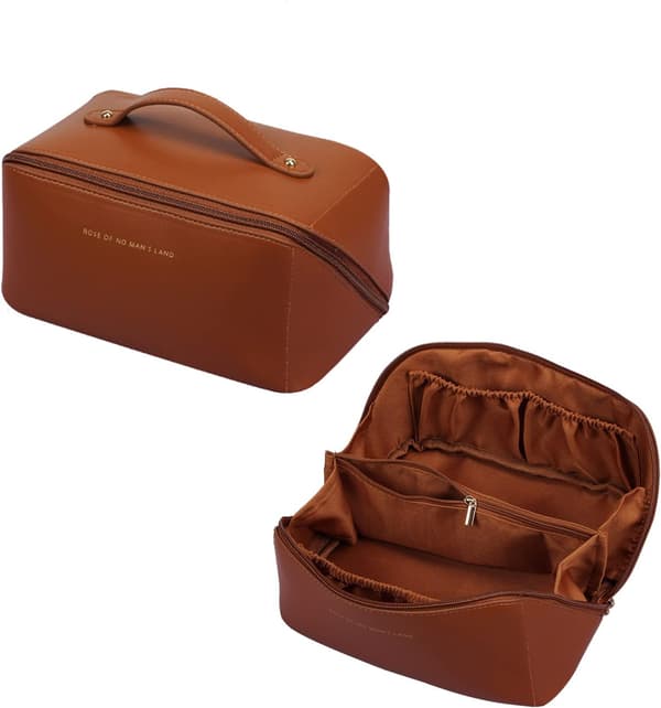 Women's Makeup Bag, Large Capacity, Toiletry Bag with Handle, Waterproof