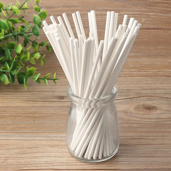 15x0,35 cm Solide Papir Lollipop Pinner Myke Skrub Matvekt Kjøkkenorganisering Krydder Ziplock Pose Org A