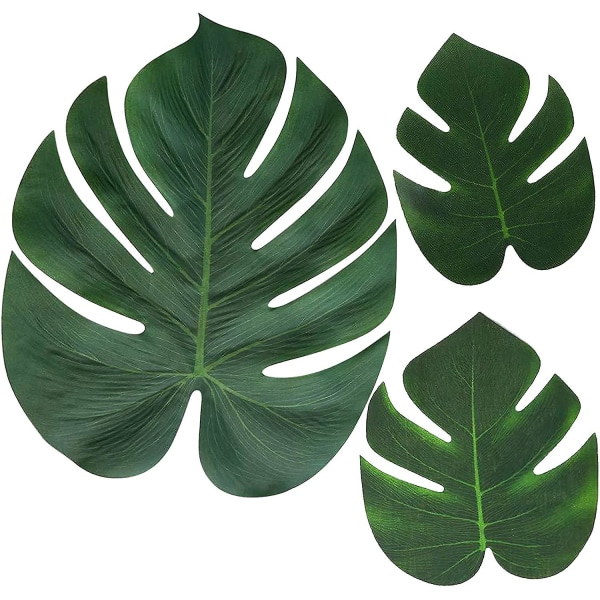 36 st Tropiska palmblad växtimitation Löv-hawaiian/ Luau/djungel Festbordsdekorationer