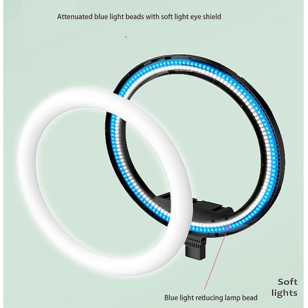 12 Tums Mini Selfie LED Videoringlampa Kompatibel med Telefon Live Foto Fotostudio