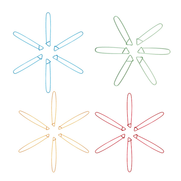 25 stk. Strikkepinner, Strikkenåler i legering - Tilfeldig farge - 6 cm