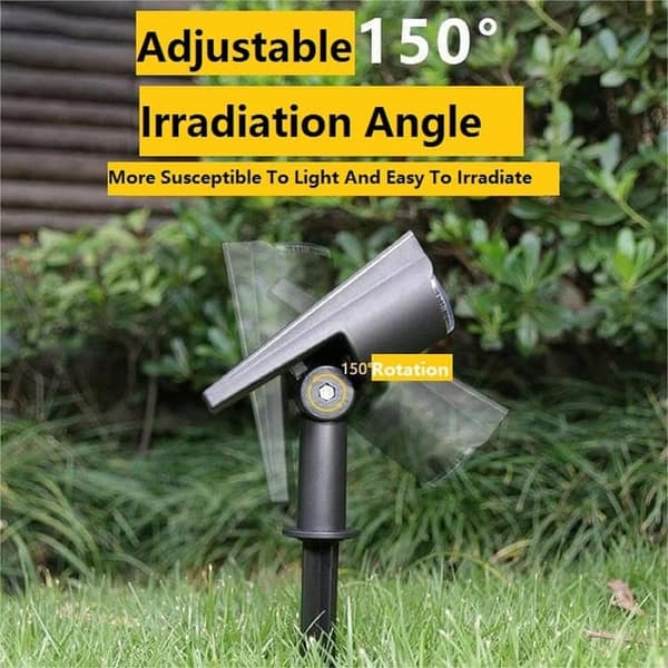 2-pack Outdoor Solar Lights, IP65 Waterproof, Adjustable Angle 150°, Warm White Wall Lamp