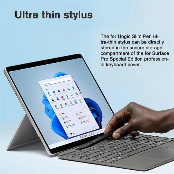 Stylus Pen til Surface Pro 8, 9, 4096 Niveauer Mpp 2.0 Håndfladeafvisning Slank Pen til Laptop Studio 2