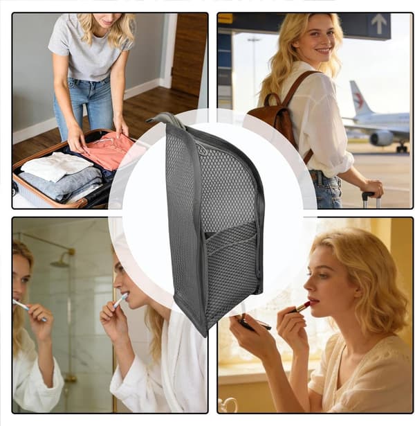Vertical toiletry bag | Large hanging storage bag, transparent vertical makeup bag (DB)