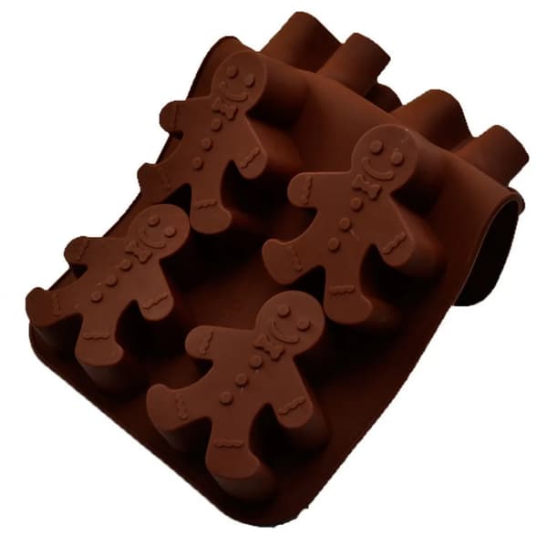 Generic Silicone Mold for Chocolate Gingerbread Man Dishwasher Safe