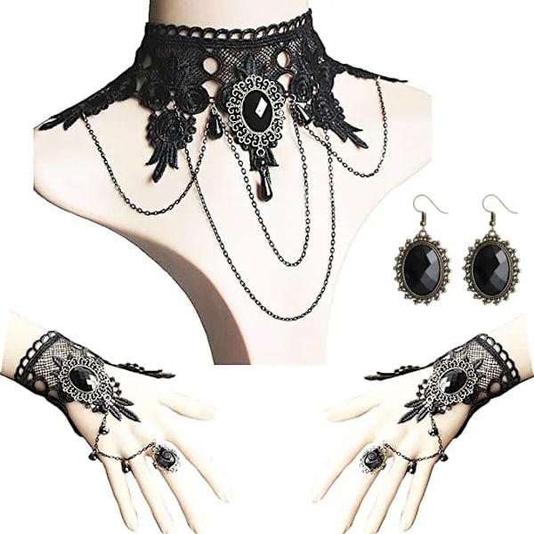 Dametøj, Retro Steampunk Gear Steampunk Halskæde Gothic Choker Halskæde Armbånd Steampunk Gear Spænder