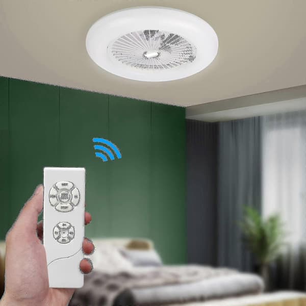 Fjärrkontroll Kompatibel Fläktlampa Ljus På/Av Vindhastighetskontroll 1/2/4h Timer -c