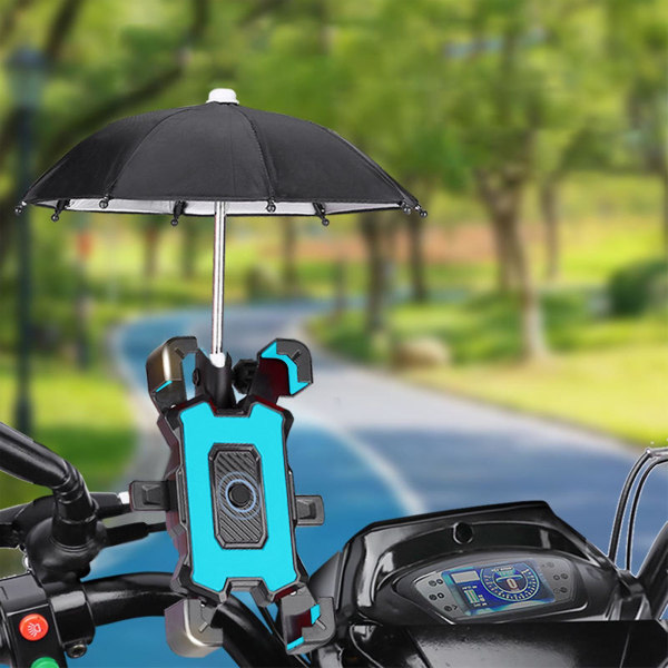 Telefonparasollstativ - 360 graders rotation Cykel Motorcykel Tillbehör Mobiltelefonhållare Lokomotiv Parasoll Blue