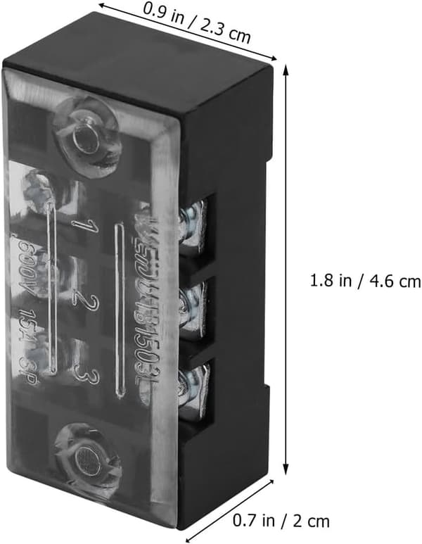 Terminal Block Screw Terminal Row 3-Position 20pcs