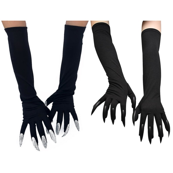 Devil Ghost Witch Finger Gloves Dress Up hansker Cosplay Party Skrekk Utsøkt rekvisitterSort