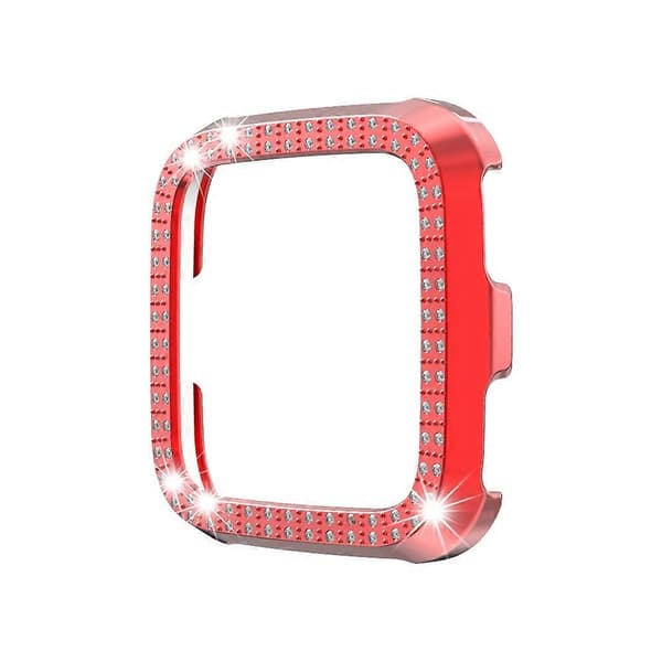 Fitbit Versa / Versa Lite PC kaksirivinen timanttikuori (musta) punainen Red