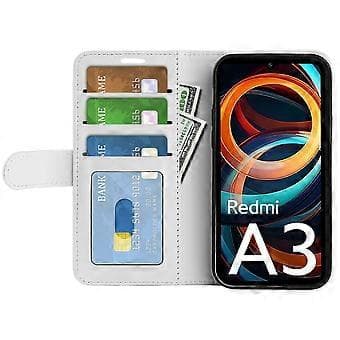 Til Xiaomi Redmi A3 4G/Poco C61 4G Etui Læderpung Folio Telefon Cover Style C Style C