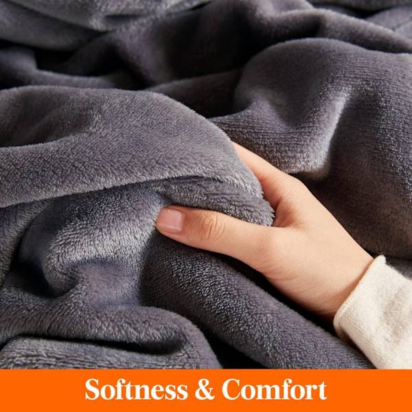 Fleece-peitto 230 x 230 cm Pehmeä ja lämmin sohvapeitto Fleece-huopa, pörröinen ja mukava flanellihuopa ja -ruudukot, harmaa