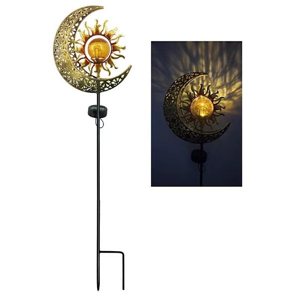 Lyshave Solcellelamper Glas Dekoration Udendørs Solcellelamper Solhavelamper Solhave Dekoration Månehave Lys Solhave