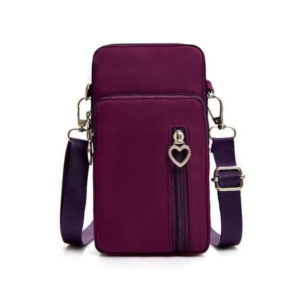 Mobile Phone Shoulder Bag Purple Small Small