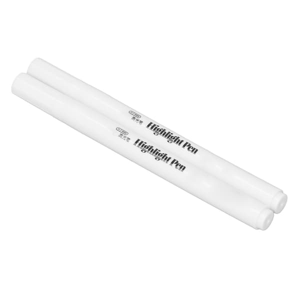 2 Pieces White Marker Pens 0.7mm, Odorless, Opaque, Quick-Drying, Waterproof, White Paint Pen 0.1 0.1