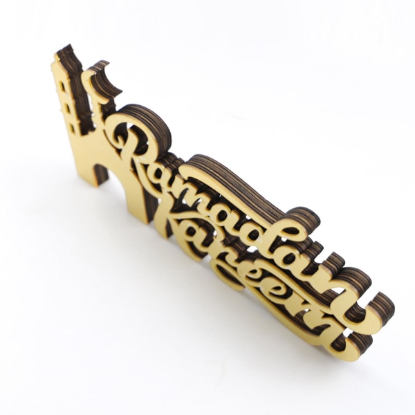 Ramadan Akryl Spejl Bord Dekoration Bogreol Skilt Måne Bord Ornament Dekorationsstil 8