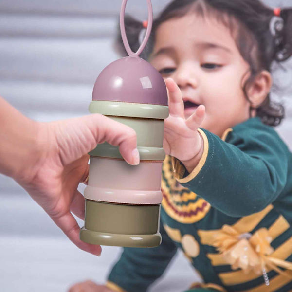 Color Baby Tre-lags Mælkepulverboks Uafhængig Lagdelt Mælkepulverboks Børns Bærbare Rotationsboks