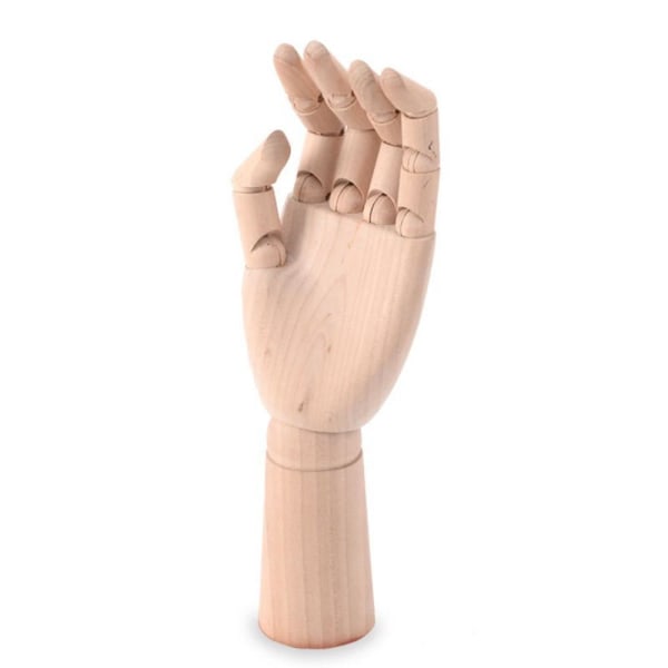 Stillbar håndmannequin Håndmodell tremannequin for palmesmykker display stativ Nail Art Practice (20cm)