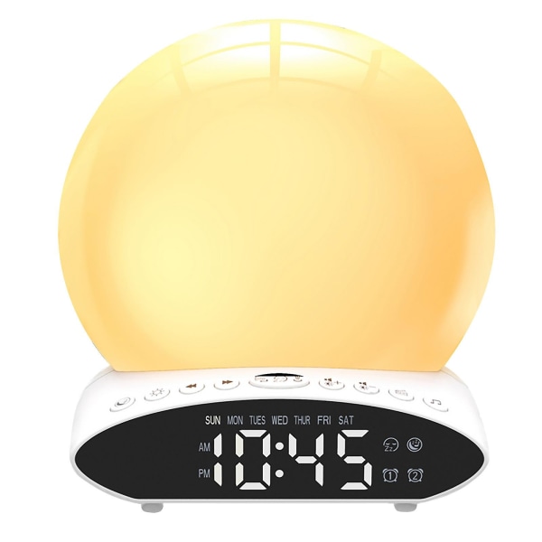 Projection Wake-up Light Colorful Music Sleep Aid Simulation Lamp Alarm Clock