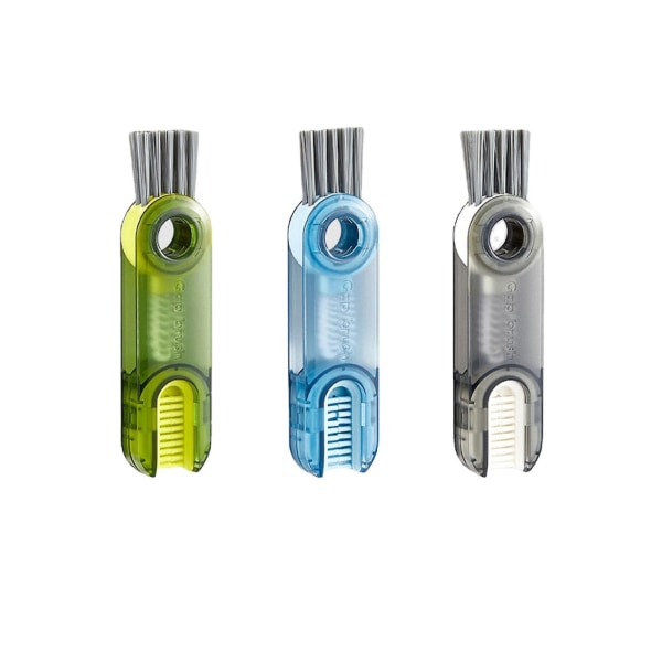3 in1 Tiny Bottle Cup Kannen yksityiskohtien harja Monikäyttöinen rakojen puhdistusharja (3 kpl)