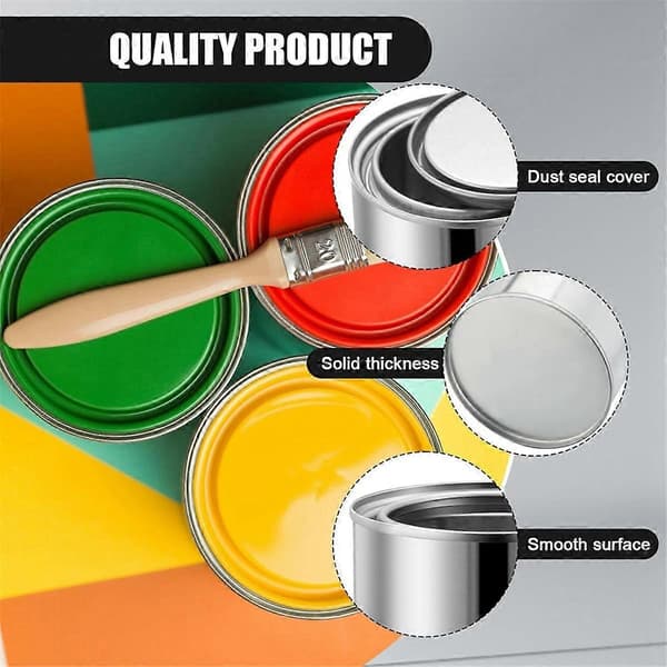 16-pack Unlined Can 0.84 Pint Empty Metal Paint Cans with Lids Small Paint Cans Versatile Paint P