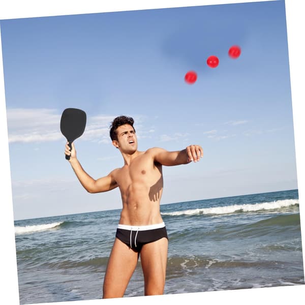 6 Pieces PU Replacement Balls for Outdoor Play, Training, Beach Balls, Paddle