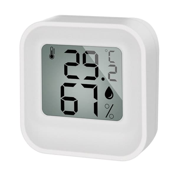 Digital termometer Hygrometer Temperaturmätare VIT Vit White White