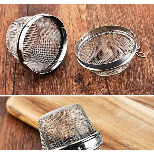 Rustfritt stål 2,75 tommers krydderkule te sil te infuser krydderkule krydder infuser/te ball, metallisk
