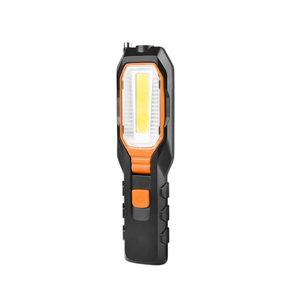 LED-arbetslampa USB-laddningsbar ficklampa, bärbar verkstadslampa roterande COB-inspektionslampa magnetisk ficklampa med magnet och krok