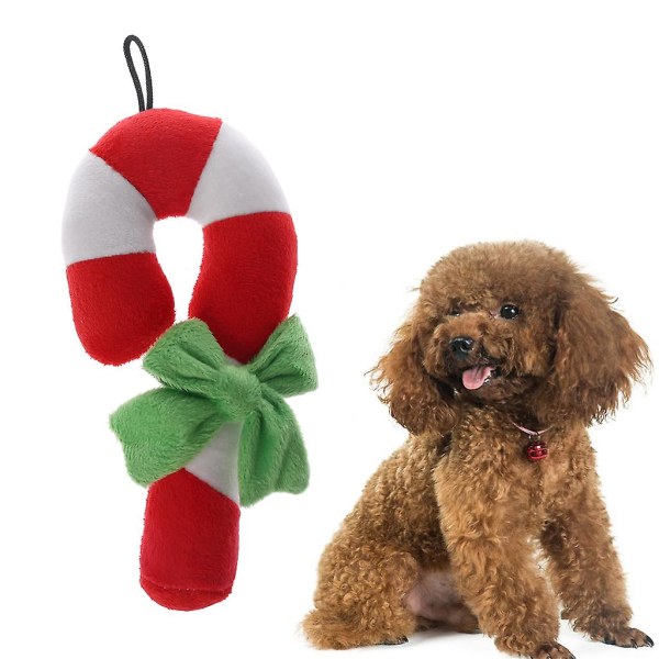 Plush Hundefigur Leke Julepynt Rød