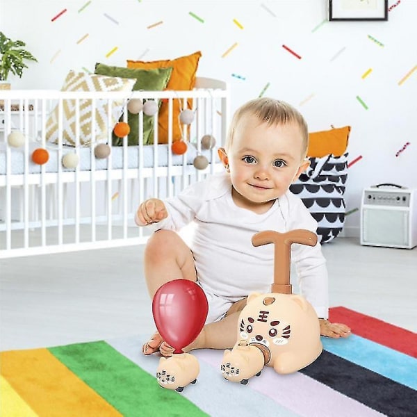 Caraele Ballongbil Lekebiler med Pumpe Tegneserie Luftdrevet Flygende Gris Lekebiler Dyr Luftdrevet Leke Sett for Barn Utdanningsgave