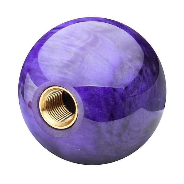 Bilmodificeret marmorstjerne gearknop med adapter lilla Purple