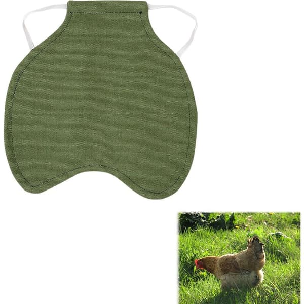 Chicken Saddle for Hens, Chicken Wing and Back Protector, Comfortable Hen Apron, Back Protector, Feather Protection Accessories for Poultry (Green)