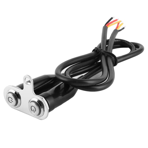 12V Stainless Steel Motorcycle Handlebar Switch LED Control Mount with 2 Button Switches