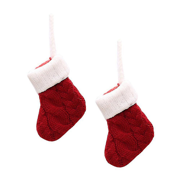 Juldekorationer Bordspors Julbestick Strumpor Röd (4-pack)