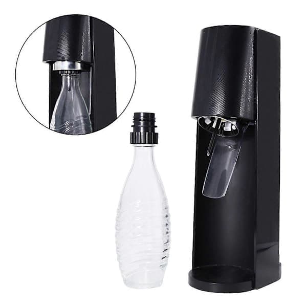 Soodapulloadapteri Terra Soda Steam Makerille ja Sodastream-lasipullolle 0,7L, lasipullot kuvassa