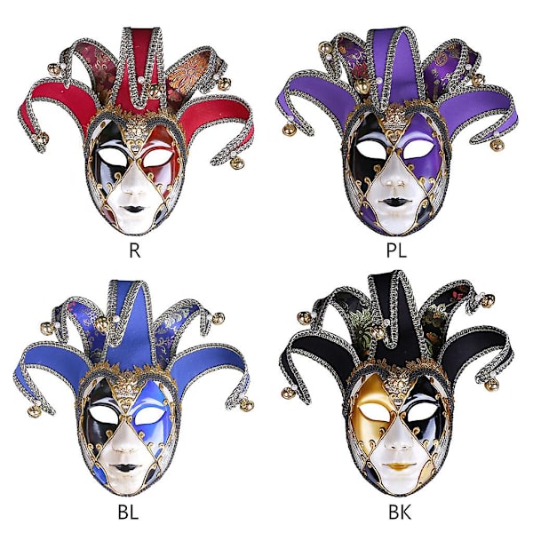 Kreativ Mode Elegant Maske Fuldt Ansigtsdækning Fest Klæd Dig Ud Tilbehør Sort