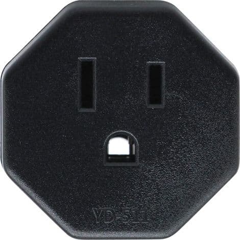 US/JP/CA hanstik til EU/DE/FR/IT/ES hunstik, US/CA/JP hanstik til elektroniske enheder, 2-polet EU hunadapter (3 stk., sort)